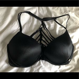 Satin bra with strappy back